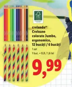 Lidl Crelando Creioane colorate Jumbo, ergonomice Ofertă