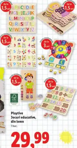 Lidl Playtive Jocuri educative, din lemn Ofertă