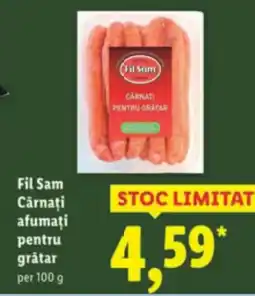 Lidl Fil Sam Cârnaţi afumați pentru grătar Ofertă