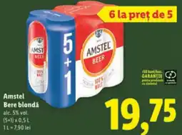 Lidl Amstel Bere blondǎ Ofertă