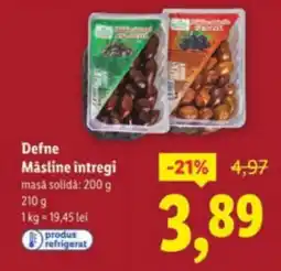 Lidl Defne Măsline întregi Ofertă