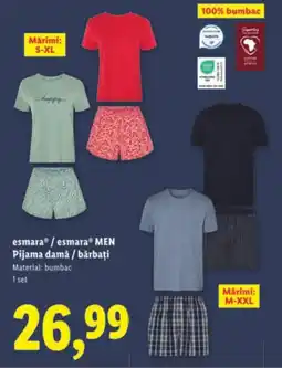 Lidl Esmara/Esmara MEN Pijama damǎ/bărbați Ofertă