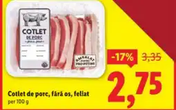 Lidl Cotlet de porc, fără os, feliat Ofertă