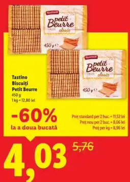 Lidl Tastino Biscuiți Petit Beurre Ofertă