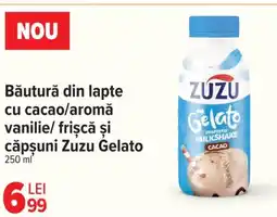 Carrefour Market Băutură din lapte cu cacao/aromă vanilie/frişcă și căpşuni Zuzu Gelato Ofertă