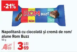 Carrefour Market Napolitană cu ciocolată și cremă de rom/ alune Rom Buzz Ofertă