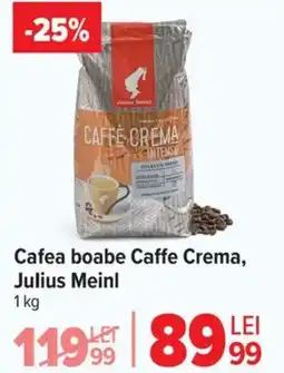 Carrefour Market Cafea boabe Caffe Crema, Julius Meinl Ofertă