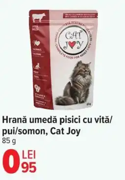 Carrefour Market Hrană umedă pisici cu vitǎ/ pui/somon, Cat Joy Ofertă