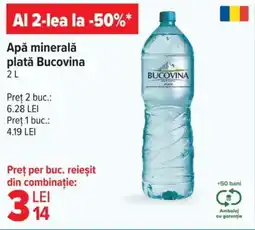 Carrefour Market Apă minerală plată Bucovina Ofertă