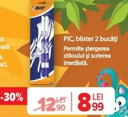 Carrefour Market PIC, blister 2 bucăţi Permite ştergerea stiloului şi scrierea imediatǎ Ofertă