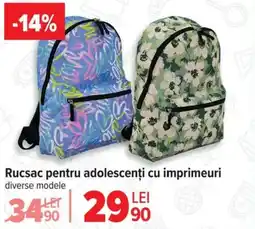 Carrefour Market Rucsac pentru adolescenți cu imprimeuri Ofertă