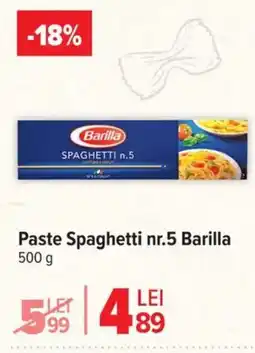 Carrefour Market Paste Spaghetti nr.5 Barilla Ofertă