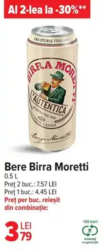 Carrefour Market Bere Birra Moretti Ofertă