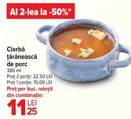 Carrefour Ciorbă țărănească de porc Ofertă