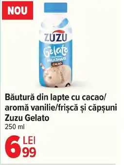 Carrefour Băutură din lapte cu cacao/ aromă vanilie/frişcă şi căpşuni Zuzu Gelato Ofertă
