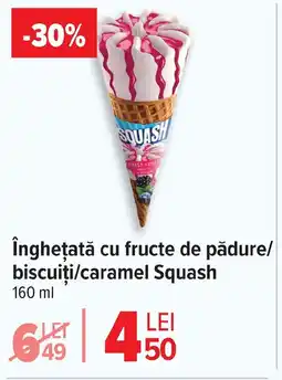 Carrefour înghețată cu fructe de pădure/ biscuiţi/caramel Squash Ofertă