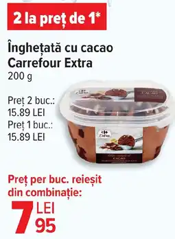 Carrefour îngheţată cu cacao Carrefour Extra Ofertă