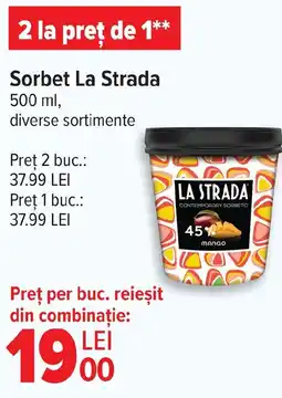 Carrefour Sorbet La Strada Ofertă