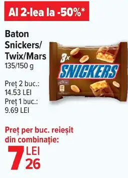 Carrefour Baton Snickers/ Twix/Mars Ofertă
