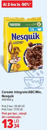Carrefour Cereale Integrale/ABC/Mix, Nesquik Ofertă
