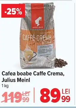 Carrefour Cafea boabe Caffe Crema, Julius Meinl Ofertă