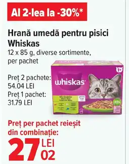 Carrefour Hrană umedă pentru pisici Whiskas Ofertă