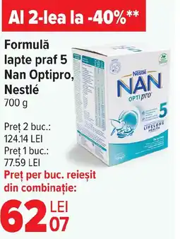 Carrefour Formulă lapte praf 5 Nan Optipro, Nestlé Ofertă