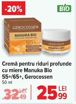 Carrefour Cremă pentru riduri profunde cu miere Manuka Bio 55+/65+, Gerocossen Ofertă