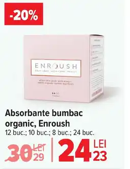 Carrefour Absorbante bumbac organic, Enroush Ofertă