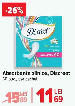 Carrefour Absorbante zilnice, Discreet Ofertă