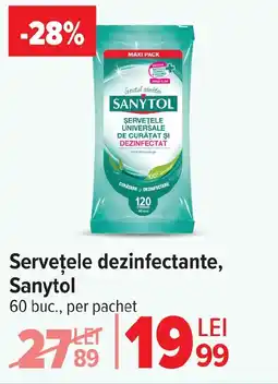 Carrefour Serveţele dezinfectante, Sanytol Ofertă