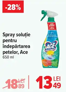Carrefour Spray soluţie pentru îndepărtarea petelor, Ace Ofertă