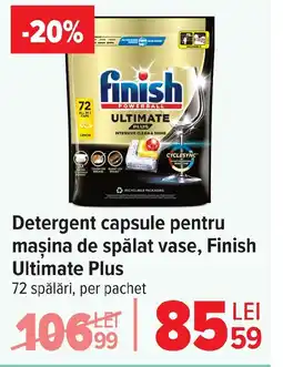 Carrefour Detergent capsule pentru maşina de spălat vase, Finish Ultimate Plus Ofertă