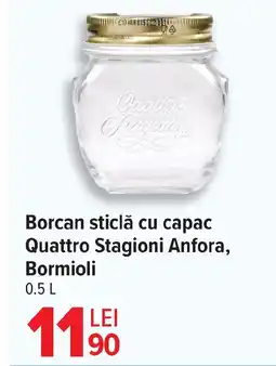 Carrefour Borcan sticlă cu capac Quattro Stagioni Anfora, Bormioli Ofertă