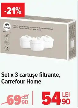 Carrefour Set x 3 cartuşe filtrante, Carrefour Home Ofertă