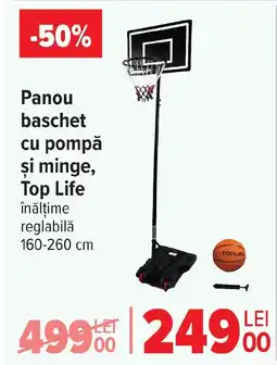 Carrefour Panou baschet cu pompă şi minge, Top Life Ofertă