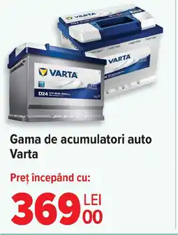 Carrefour Gama de acumulatori auto Varta Ofertă