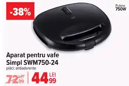 Carrefour Aparat pentru vafe Simpl SWM750-24 Ofertă