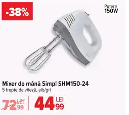 Carrefour Mixer de mână Simpl SHM150-24 Ofertă