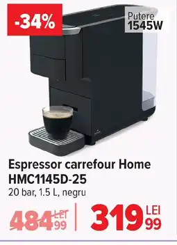 Carrefour Espressor carrefour Home HMC1145D-25 Ofertă