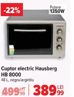 Carrefour Cuptor electric Hausberg HB 8000 Ofertă
