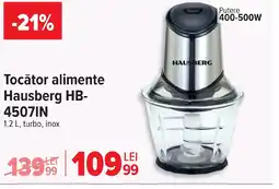 Carrefour Tocător alimente Hausberg HB-4507IN Ofertă