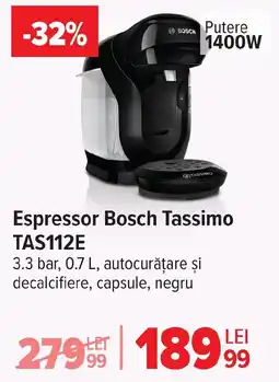 Carrefour Espressor Bosch Tassimo TAS112E Ofertă