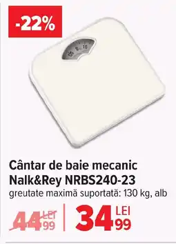 Carrefour Cântar de baie mecanic Nalk&Rey NRBS240-23 Ofertă
