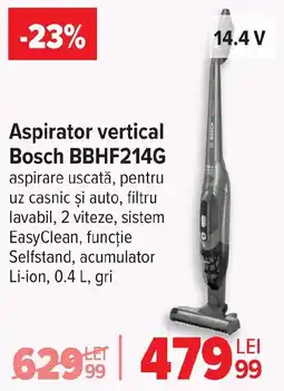 Carrefour Aspirator vertical Bosch BBHF214G Ofertă