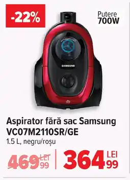 Carrefour Aspirator fără sac Samsung VC07M2110SR/GE Ofertă