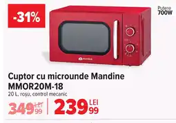 Carrefour Cuptor cu microunde Mandine MMOR20M-18 Ofertă