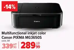 Carrefour Multifuncţional inkjet color Canon PIXMA MG3650S Ofertă