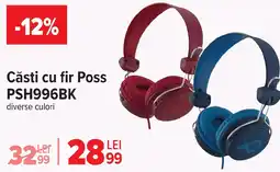 Carrefour Căsti cu fir Poss PSH996BK Ofertă