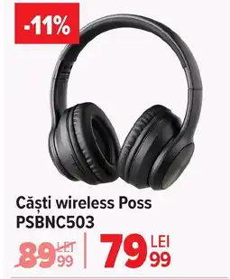 Carrefour Căşti wireless Poss PSBNC503 Ofertă
